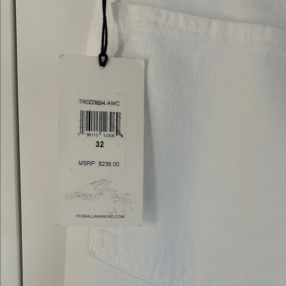7 For All Mankind High-Waisted Sailor White Flare Jeans | 32 - Picture 7 of 9